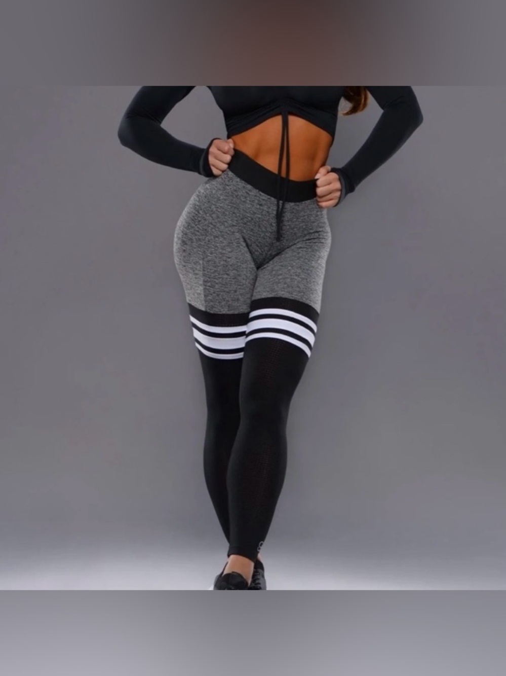 Bombshell Sportswear Thigh-High Sock Leggings - Size XS - 27” inseam - Like New!